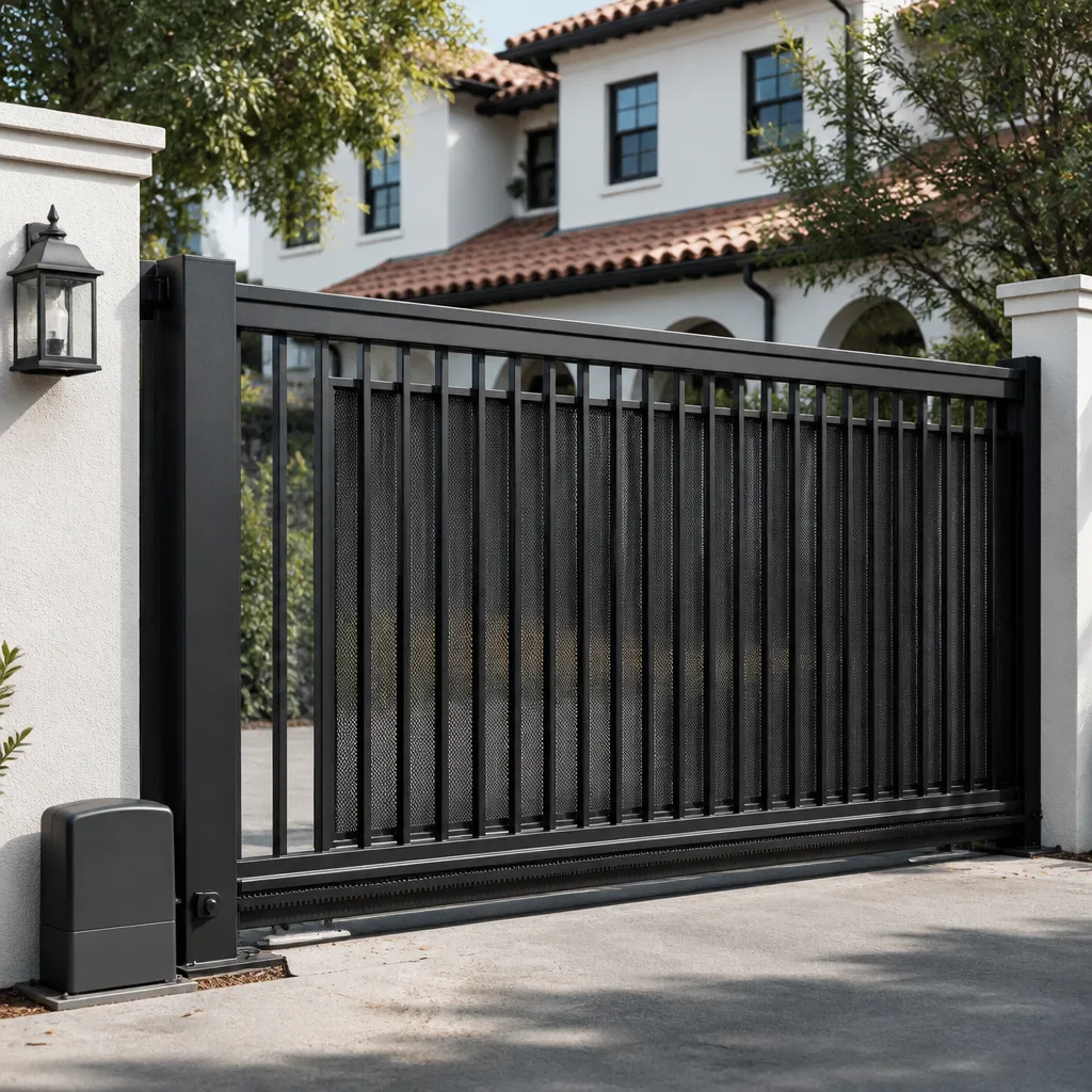 Sliding driveway gates